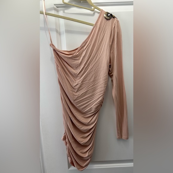 BOSTON PROPER One Shoulder Pink Sequins Top - Picture 2 of 9